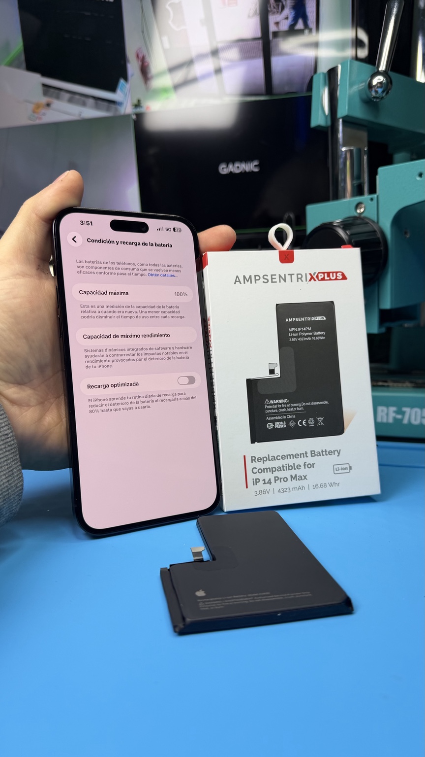 Batería AMPSENTRIX para iPhone