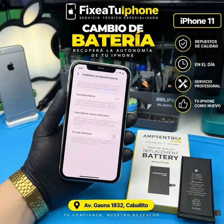 Cambio de batería iPhone 11 en FixeaTuIphone