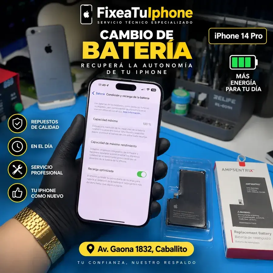 Cambio de batería iPhone 14 Pro en FixeaTuIphone