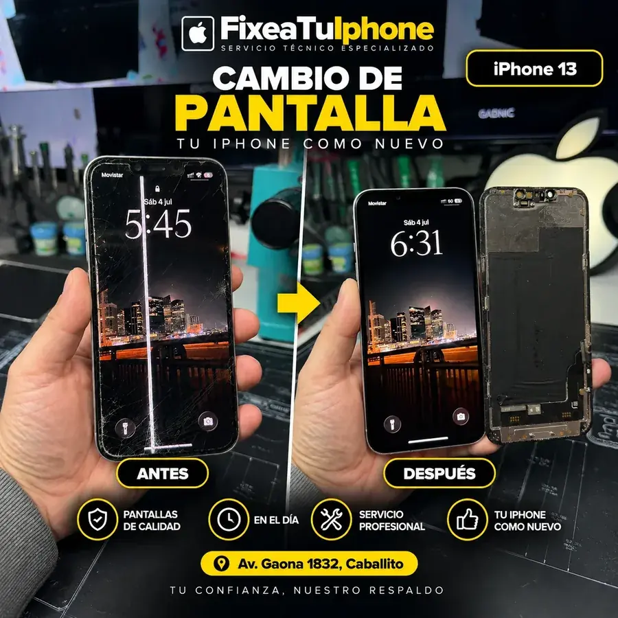 Cambio de pantalla iPhone 13 en FixeaTuIphone