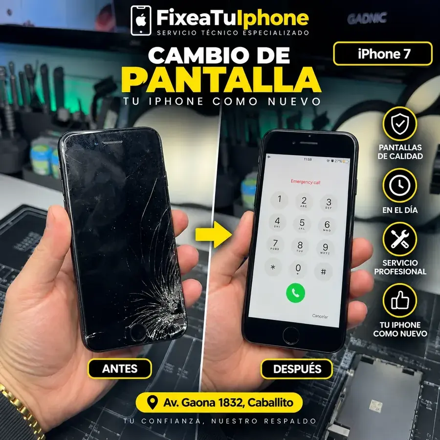 Cambio de pantalla iPhone 7 en FixeaTuIphone